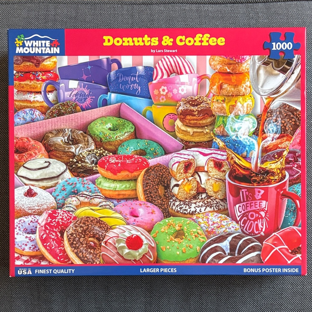 White Mountain Donuts & Coffee 1000 Piece Puzzle